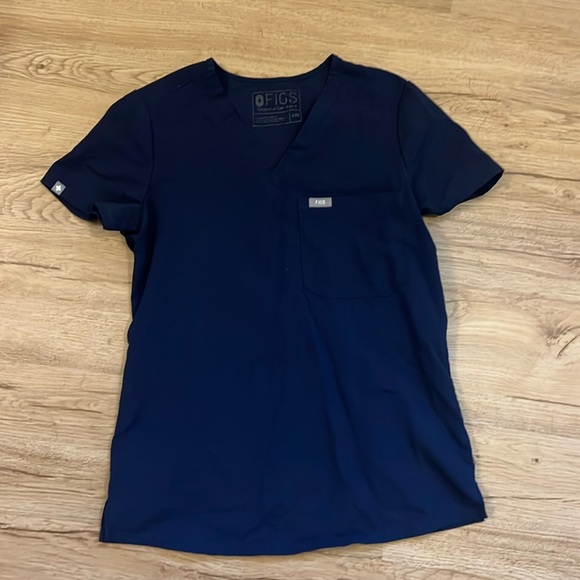 Figs Catarina One Pocket Navy Scrub Top Size XXS - Picture 2 of 3